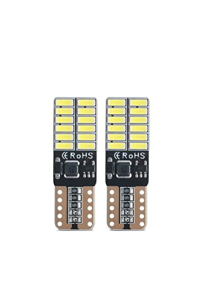 DEKOHOP T10 Dipsiz Ampul Beyaz 12 Led CANBUS 2 ADET Oto Park Plaka Ve İç Aydı...