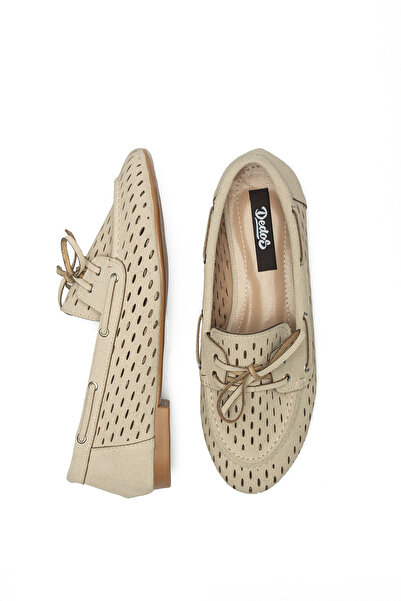 Dedos Γυναικεία παπούτσια μπαλαρίνας με κορδόνια διάτρητα Espadrille Suede Daily 9075