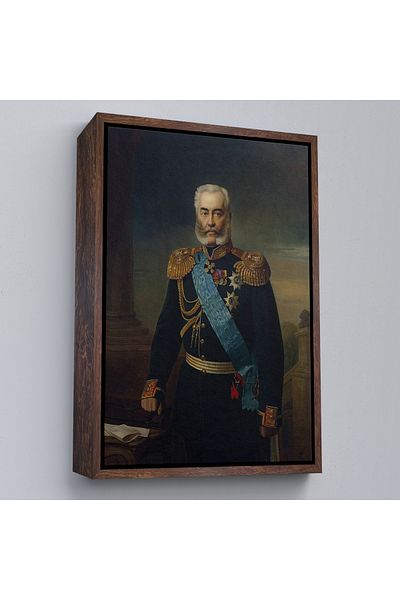 Harita Sepeti Кафява рамка на картина на генерал Александър Владимирович Адлерберг от Руската империя