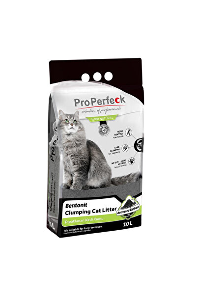 LİON PAW Aktif Karbonlu Koku Hapseden, Topaklanan Bentonit Kedi Kumu 10 Litre