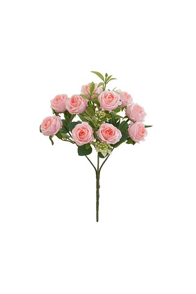 Choice light pink 1PC Roses Artificial Flowers 10 Heads Fake Roses Silk Flowers with Stems Artificial Roses