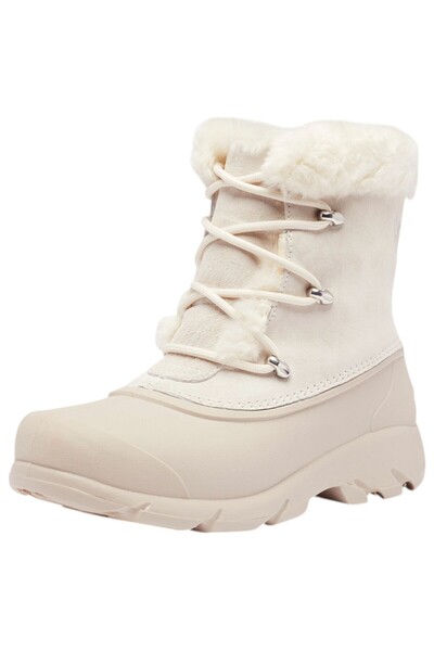 Sorel Damen Stiefelette Winterschuhe Snow Angel 1869401 Weiß 191 Chalk Light Clay Leder/synthetik Mit Mo