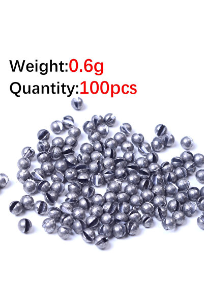 Choice 0.6g   100pcs DNDYUJU 0.2g-1.7g Carp Fishing Solid Oval Split Shot Lea...