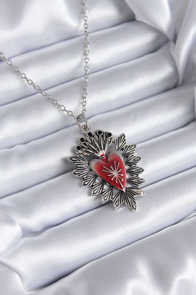 Clariss Silver Color Pasabahce Accessory Model Women's Necklace