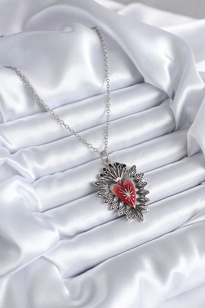 Clariss Silver Color Pasabahce Accessory Model Women's Necklace