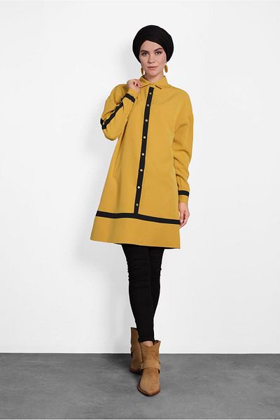 Alvina Tunic with Buttons and Serit Detail 40150