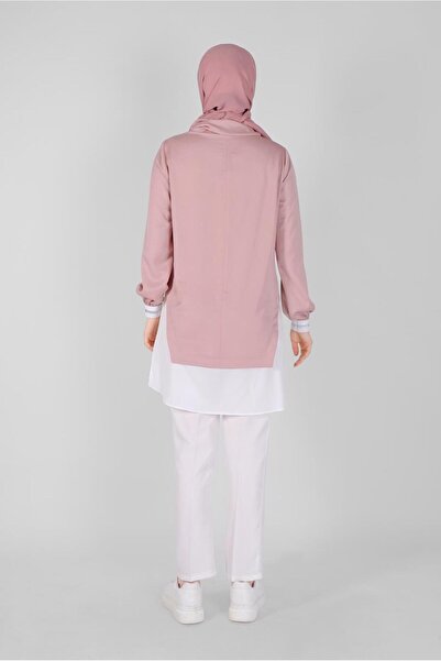 Alvina Stone Lace Shirt Detail Satin Aerobin Tunic 41489