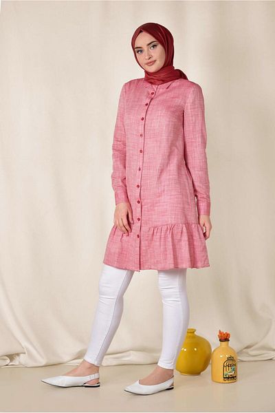 Alvina Cotton Skirt Flounce Tunic 4148