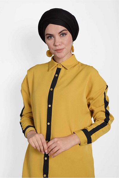 Alvina Tunic with Buttons and Serit Detail 40150