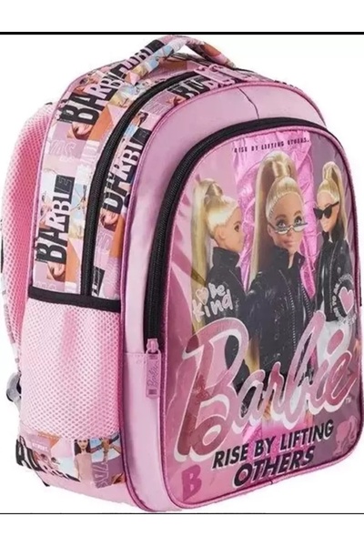 Barbie Okul Çantası - Beslenme Çantası - Kalem Çantası - 500 Ml Suluk & Matara Hediye
