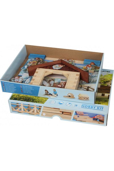 Walachia Bethlehem Nativity Architecture Building Set, 68 Wooden Pieces, Walachia