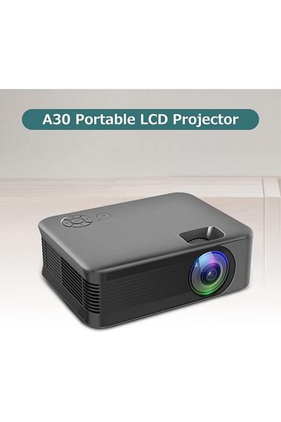 COOYA Portable LCD Projector, Max Support 1080P Resolution Compact Size for Home Office