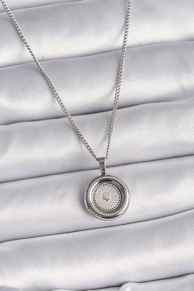 Clariss 316L Steel Silver Color Chain Silver Color Gold Model Women's Necklace
