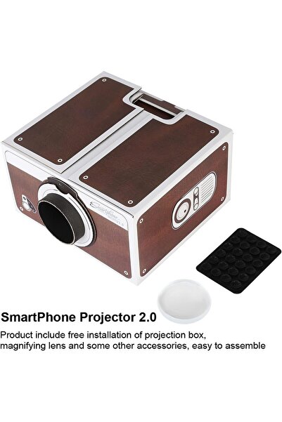 BROLEO DIY Smart Projector Gen 2 - Portable 1366x768 HDMI, 8X Magnification