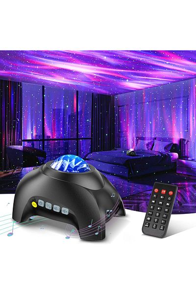 COOYA Projector With 33 Light Effects, Night Lights LED Star Projector for Bedroom Nebula Lamp, Black