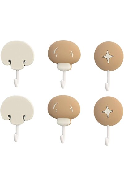 Arabest Cute Wall Hooks, 6-Pack Self Adhesive Coat Hooks Hanging Wall Mounted...