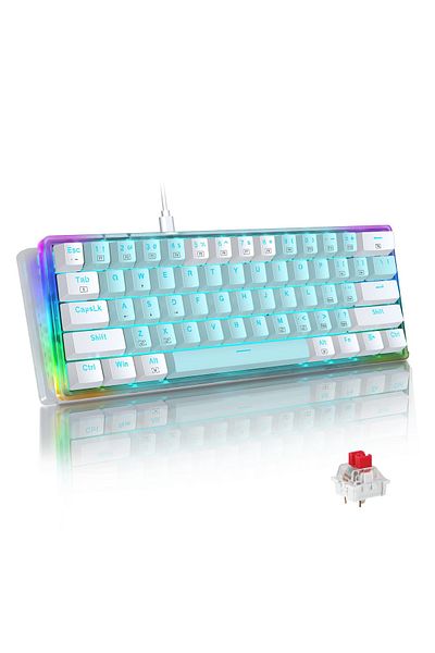 e-yooso Z-11T Mechanical Keyboard,Red Switches Mechanical Gaming Keyboard with RGB Backlight
