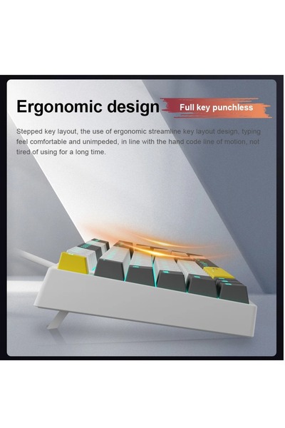 e-yooso لوحة مفاتيح ميكانيكية للألعاب Z-14، لوحة مفاتيح كمبيوتر كاملة الحجم بمفتاح أحمر، 104 مفاتيح