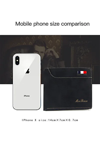 ETG Men's Wallet Short Wallet Card Bag Certificate Bag 12*9*2cm