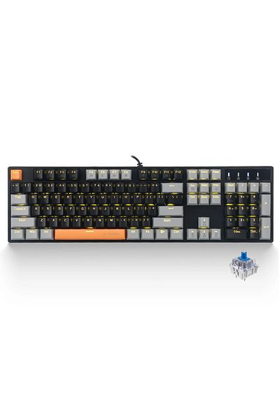 e-yooso Z-14 Mechanical Gaming Wired Keyboard,104 Key Blue Switch Full-Size Computer Keyboards