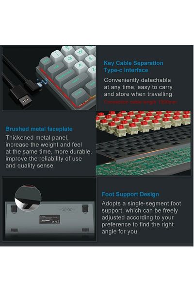 e-yooso 61 Keys Rapid Trigger Gaming Keyboard, RGB Magnetic Switch Mechanical Keyboard