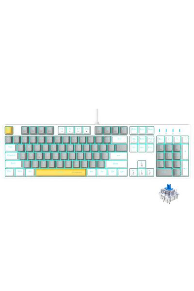 e-yooso Z-14 Mechanical Gaming Wired Keyboard,104 Key Blue Switch Full-Size Computer Keyboards