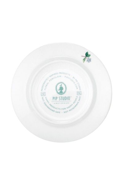 Pip Studio Porcelain plate, Pip Studio, Khaki, 17 cm, Blushing Birds collection