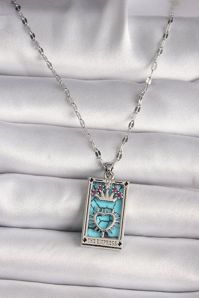 Clariss Silver Color 316L Steel Crown with Zircon Stone and Heart Portrait Model
