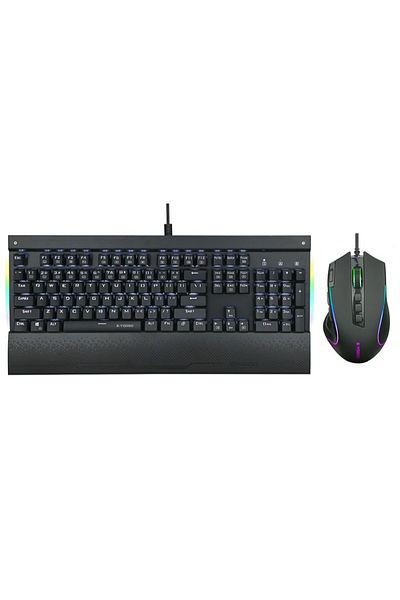 e-yooso Z-727 RGB Mechanical Gaming Keyboard Black-Blue Switch with RGB Gaimg Mouse set