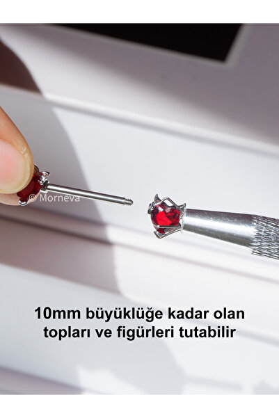 MORNEVA Çelik Piercing Top Tutucu Küçük Boy | Piercing Topu Kolay Takma Çıkarma Aparatı