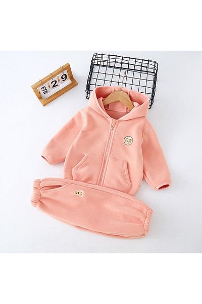 nannie Ella Girls Pink Fleece Set - 3-4 Years