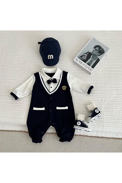 nannie Khai Boys Blue Jumpsuit - 3-6 Months