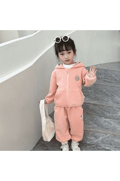 nannie Ella Girls Pink Fleece Set - 3-4 Years