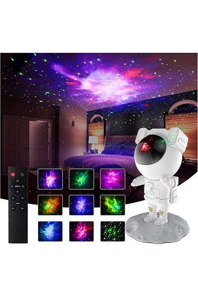 COOYA Astronaut Projector with Remote Control Timer for Bedroom, 360° Adjustable Starry Sky