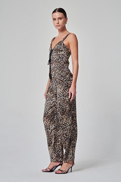 UTOPIAN Pile Detaylı Leopar Pantolon