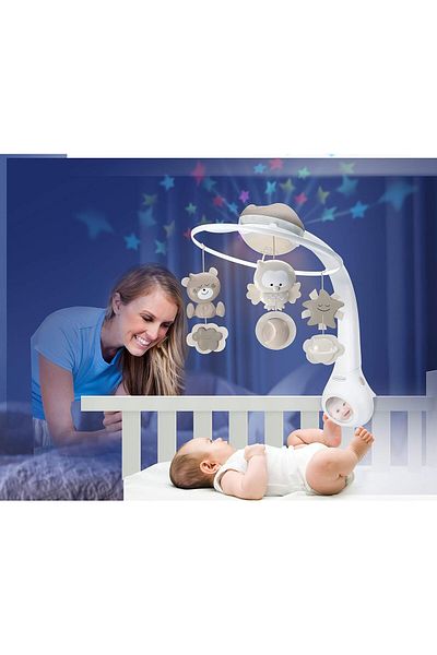 COOYA Projector Musical Mobile, 3 in 1 with Wake up Mode, Complete with 6 melodies and 4 Nature Sounds