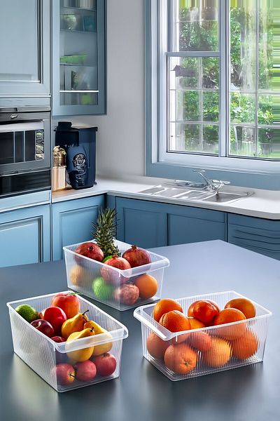 ASlife Home 3 Pieces Mega Size Refrigerator Organizer 8 Liters