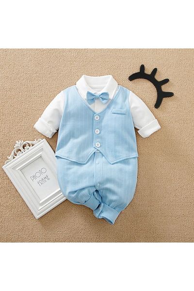 nannie Boys' Blue Jumpsuit Paul - 0-3 Months