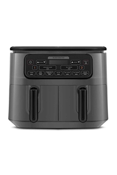 Karaca Air Pro Cook Duo Tandır XXXL 8 Litre Airfryer Fritöz Space Gray Black 8 Kişilik