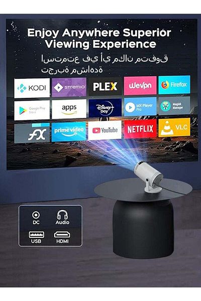 COOYA LED Projector, 2.4G 720P Smart Projector, Home Theater Smart Projector with Wifi, HDMI Interface