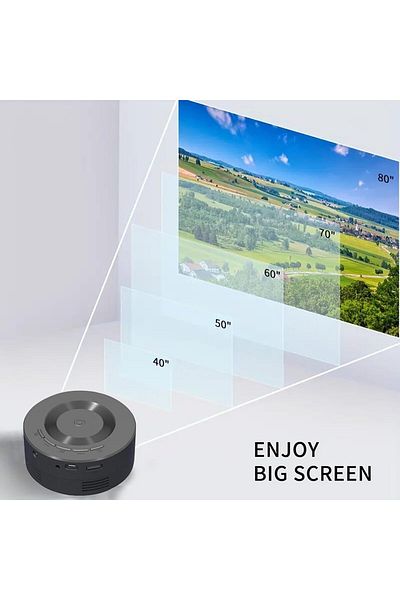 COOYA Small Home Projector, LCD Display Eye Portable Mini Projector for IOS for Phone