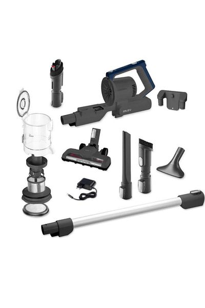 AMICA Aspirator vertical Amica VM 9012 Joran Turbo, Baterie Li-Ion, 350 W, Iluminare LED perie (Negru)