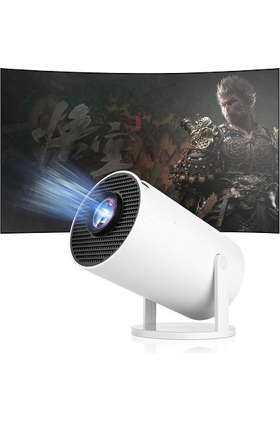 COOYA HY300 Mini Projector, 4K Support, 180°Rotatable, for Laptop, PC, Smartphone