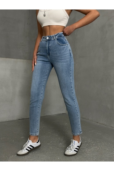 ADA MODA Blugi elastici mom fit