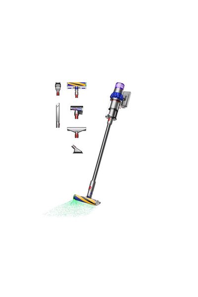 DYSON Aspirator Vertical Dyson V15 Detect Fluffy 2023, 0.76 L, 660 W, 60 minute (Albastru/Nichel)
