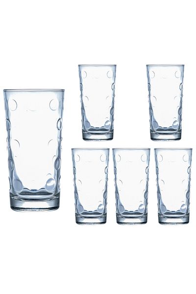 Cesiro Set of 6 water glasses, Pop, 245 ml, Transparent