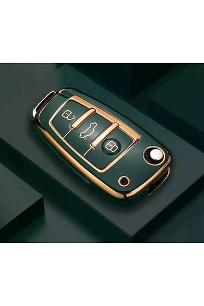 emii auto spare parts Audi A3 A4 Key Case Dark Green Switchblade Model