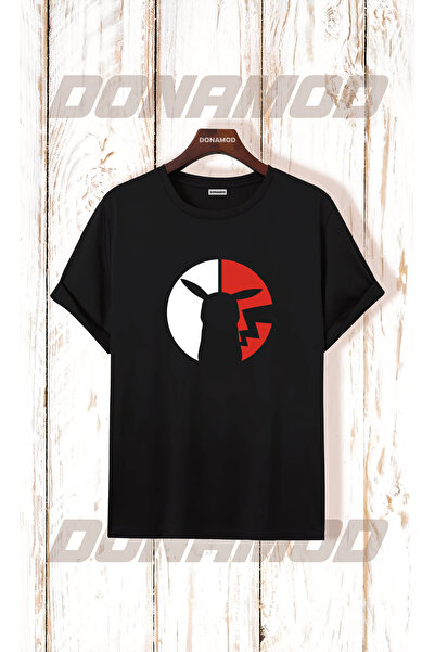 donamod تي شيرت بيكاتشو بيكاتشو بوكيمون قناع كارتون أصفر مصمم هدية لصديق