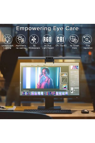 COOYA Computer Monitor Light Bar,Touch Sensor, Eye Caring No Screen Glare,3 Color Temperature Led Light