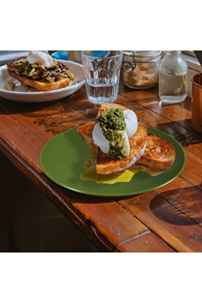 Cesiro 16-piece plate set, for 4 people, Olive Green Cesiro, Matte Olive Green